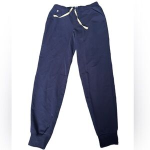 Figs Jogger Scrub Bottoms Navy Gray Small